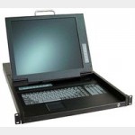 Стойку KVM переключатель ящика с ЖК-экраном и клавиатурой