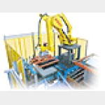Паллетирование / depalletizing роботов ячейки для бутылок