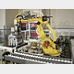 Паллетирование / depalletizing роботов ячейки для бутылок