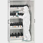Безопасность хранения: кабинет для кислот и щелочей